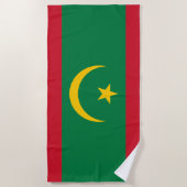 Serviette De Plage Drapeau de la Mauritanie (Devant)