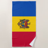 Serviette De Plage Drapeau de la Moldavie (Devant)
