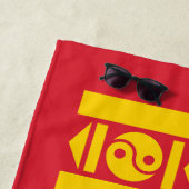 Serviette De Plage Drapeau de la Mongolie (En situation)