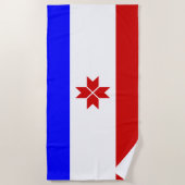 Serviette De Plage Drapeau de la Mordovie (Devant)