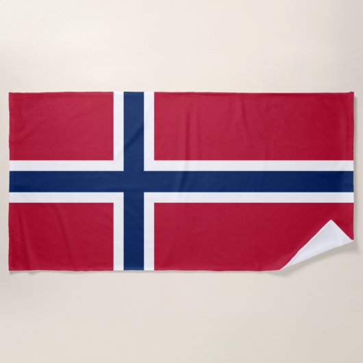 Serviette De Plage Drapeau de la Norvège (Devant)