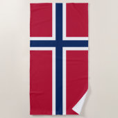 Serviette De Plage Drapeau de la Norvège (Devant)