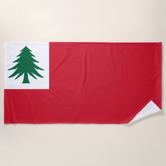 Serviette De Plage Drapeau de la Nouvelle-Angleterre (Devant)