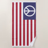 Serviette De Plage Drapeau de la paix des États-Unis (Devant)