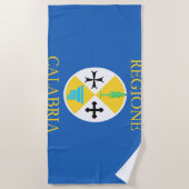 Serviette De Plage Drapeau de la province de Calabre (Devant)