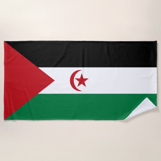 Serviette De Plage Drapeau de la République arabe sahraouie démocrati (Devant)