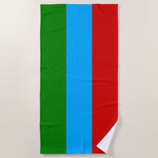 Serviette De Plage Drapeau de la République de Karelia (Devant)