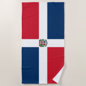 Serviette De Plage Drapeau de la République Dominicaine (Devant)