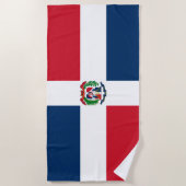 Serviette De Plage Drapeau de la République dominicaine (Devant)