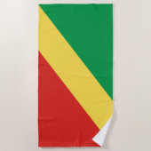 Serviette De Plage Drapeau de la République du Congo (Devant)