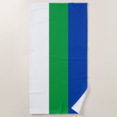 Serviette De Plage Drapeau de la République Komi (Devant)
