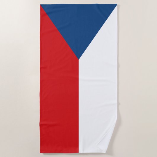 Serviette De Plage Drapeau de la République tchèque (Devant)