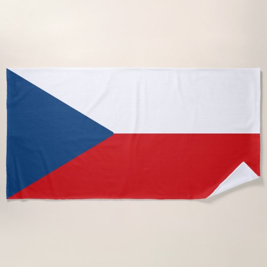 Serviette De Plage Drapeau de la République tchèque (Devant)
