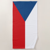 Serviette De Plage Drapeau de la République tchèque (Devant)