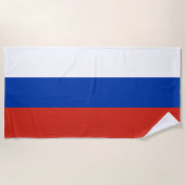 Serviette De Plage Drapeau de la Russie (Devant)