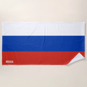 Serviette De Plage Drapeau de la Russie Splendide patriotique
