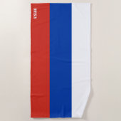 Serviette De Plage Drapeau de la Russie Splendide patriotique (Devant)