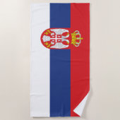 Serviette De Plage drapeau de la Serbie (Devant)