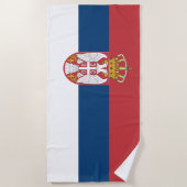 Serviette De Plage Drapeau de la Serbie (Devant)