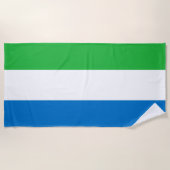Serviette De Plage Drapeau de la Sierra Leone (Devant)