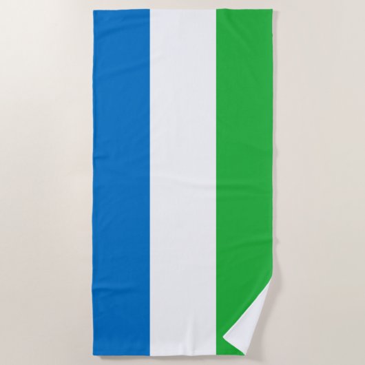 Serviette De Plage Drapeau de la Sierra Leone (Devant)
