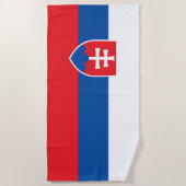 Serviette De Plage Drapeau de la Slovaquie (Devant)