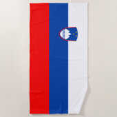 Serviette De Plage Drapeau de la Slovénie (Devant)