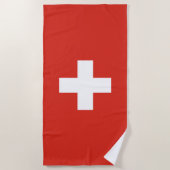 Serviette De Plage Drapeau de la Suisse (Devant)