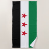 Serviette De Plage Drapeau de la Syrie (Devant)
