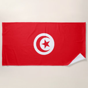 Serviette De Plage Drapeau de la Tunisie