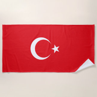 Serviette De Plage Drapeau de la Turquie