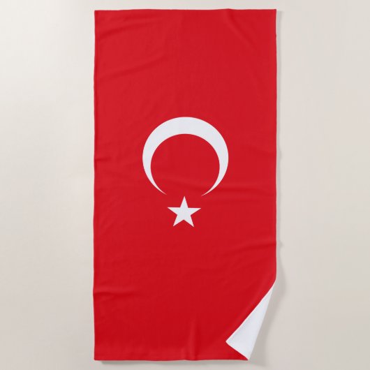 Serviette De Plage Drapeau de la Turquie (Devant)