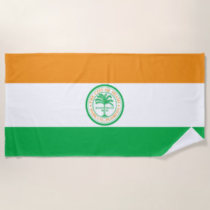 Serviette De Plage Drapeau de la ville de Miami (Floride)
