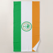 Serviette De Plage Drapeau de la ville de Miami (Floride) (Devant)