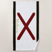 Serviette De Plage Drapeau de l'Alabama (Devant)