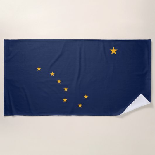 Serviette De Plage Drapeau de l'Alaska (Devant)