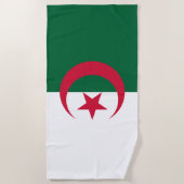Serviette De Plage Drapeau de l'Algérie (Devant)