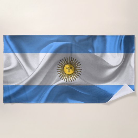 Serviette De Plage Drapeau de l'Argentine (Devant)