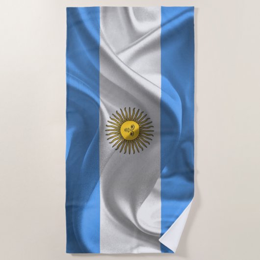 Serviette De Plage Drapeau de l'Argentine (Devant)