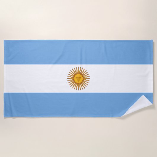 Serviette De Plage Drapeau de l'Argentine (Devant)