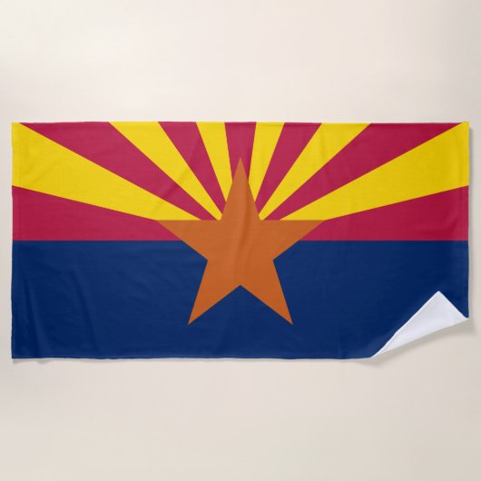 Serviette De Plage Drapeau de l'Arizona (Devant)