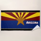 Serviette De Plage Drapeau de l'Arizona (Devant)