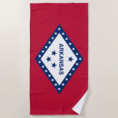 Serviette De Plage Drapeau de l'Arkansas (Devant)