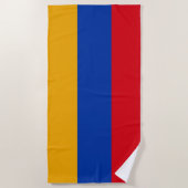 Serviette De Plage Drapeau de l'Arménie (Devant)