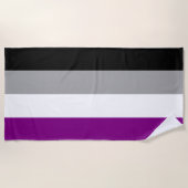 Serviette De Plage Drapeau de l'Asexuality Pride (Devant)