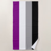 Serviette De Plage Drapeau de l'Asexuality Pride (Devant)