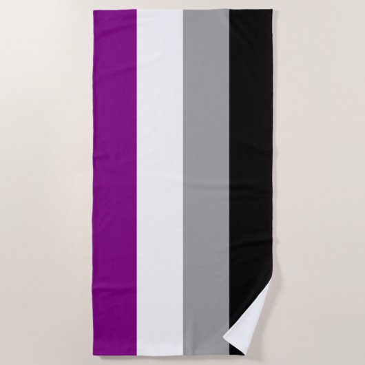 Serviette De Plage Drapeau de l'Asexuality Pride (Devant)