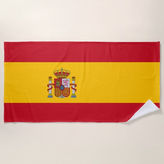 Serviette De Plage Drapeau de l'Espagne (Devant)