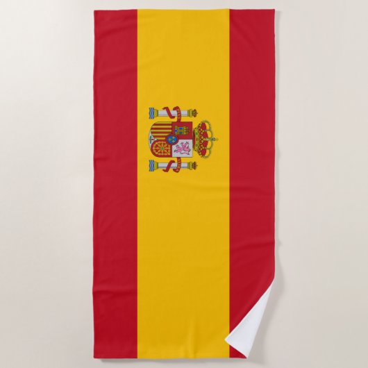 Serviette De Plage Drapeau de l'Espagne (Devant)
