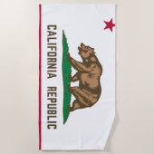 Serviette De Plage Drapeau de l'État de Californie ( République de Ca (Devant)